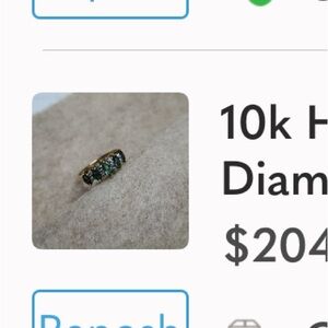 10k Helzberg Gold / Emerald / Diamond Band